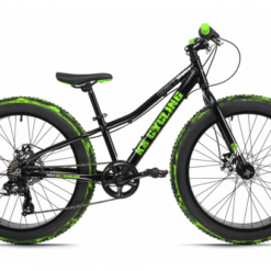 VTT Ado Fatbike 24'' Crusher Cadre En Aluminium Noir-vert TC 30 Cm KS Cycling