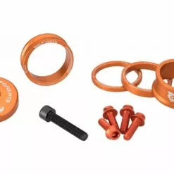 Wolf-tooth Kit De Personnalisation Wolf Tooth Anodized Color Kit (Entretoises De Direction Capot De Direction Vis De Porte-Bidon) Orange