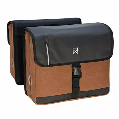 Double Sacoche D'affaire Robuste 40 L Marron Willex