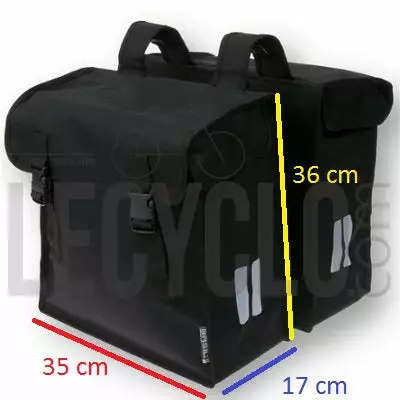 Double Sacoches Vélo 47L Mara XXL Basil – Image 6