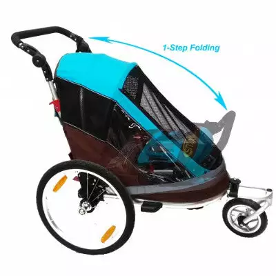 Remorque Vélo Pliable Pour 2 Enfants Maxxus – Image 2