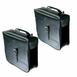 Sacoche Double De Vélo Rétro Noire Sporfabric