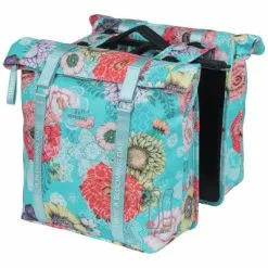 Sacoche Vélo Double Porte-bagage Amovible MIK Bleu Bloom Basil
